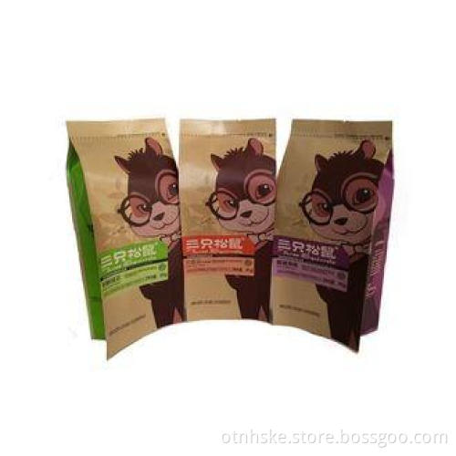 Matt BOPP Brown Kraftpaper Packaging Bags Side Gusset Quad